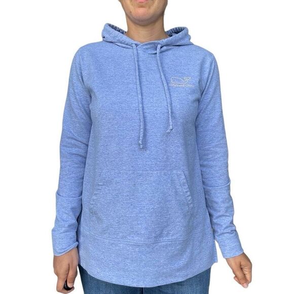 Vineyard Vines Blue Whale Pullover Hoodie Sweatshirt Size Small Woman Logo - Picture 1 of 7